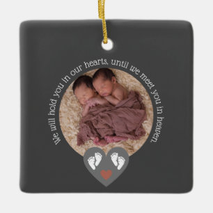 Twins Miscarriage Baby Loss Memorial Stillbirth Ceramic Ornament