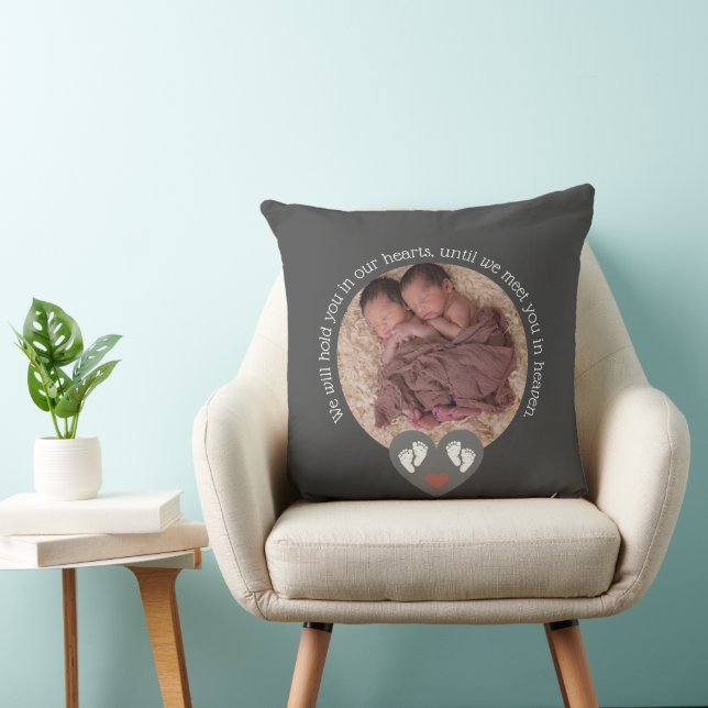 Twins Miscarriage Baby Loss Memorial Stillbirth Cushion (Chair)