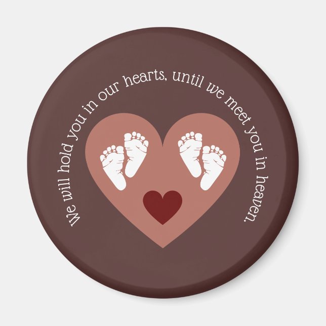 Twins Miscarriage Baby Loss Memorial Stillbirth Magnet (Front)