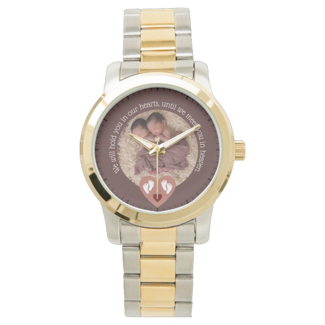 Twins Miscarriage Baby Loss Memorial Stillbirth Watch (Front)