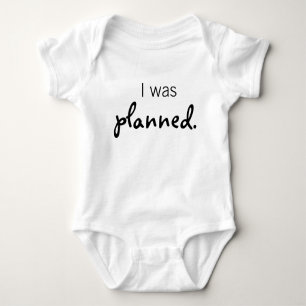 Twins Multiples Funny T-Shirt I was planned! Baby Bodysuit