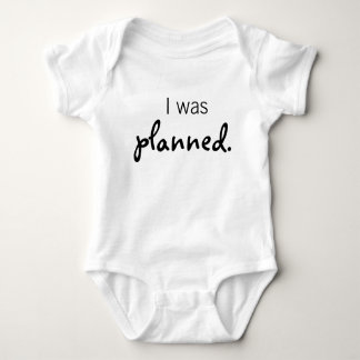 Twins Multiples Funny T-Shirt I was planned! Baby Bodysuit