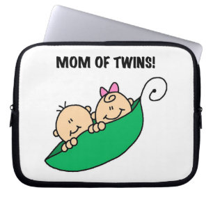 Twins Mum- Peas in a Pod Gifts Laptop Sleeve