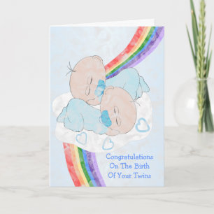 Twins New Born Card