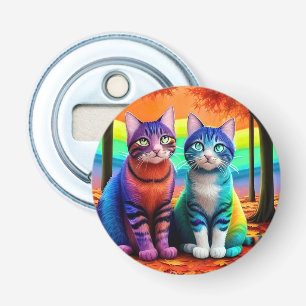 Twins of Cats Digital Art-56467 Bottle Opener