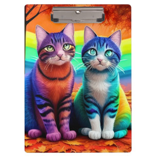 Twins of Cats Digital Art-56467 Clipboard