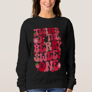 Twins Of The Berry Sweet One Strawberry First Birt Sweatshirt