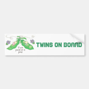 Twins On Board Bumper Sticker