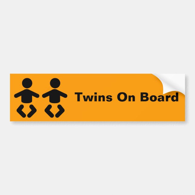 Twins On Board Bumper Sticker (Front)