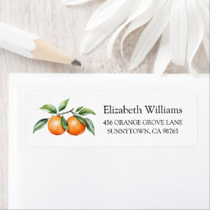 Twins Orange Baby Shower Return Address Labels