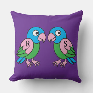 Twins parrot cushion