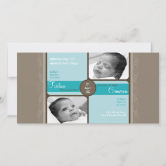 TWINS PHOTO BIRTH ANNOUNCEMENT :: cherished 3L