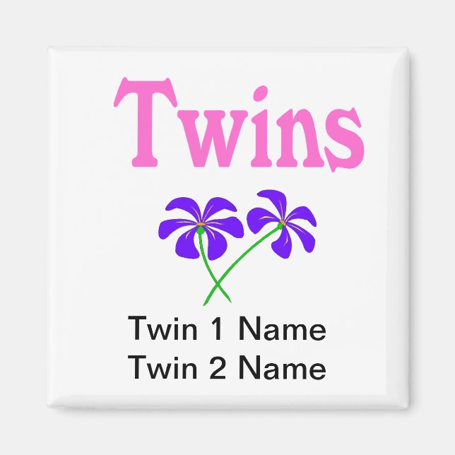Twins (Pink) Magnet (Front)