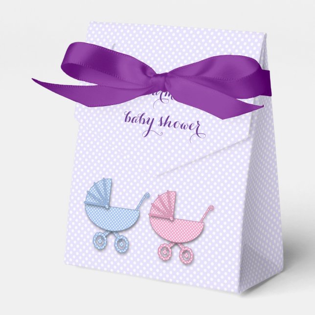 twins polka dots - favour box (Front Side)