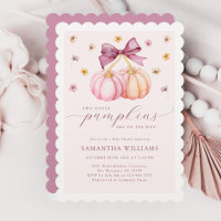 Twins Pumpkin Baby Shower Invitation