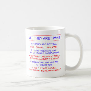 Twins Questions Identical Coffee Mug