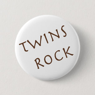 Twins Rock 6 Cm Round Badge