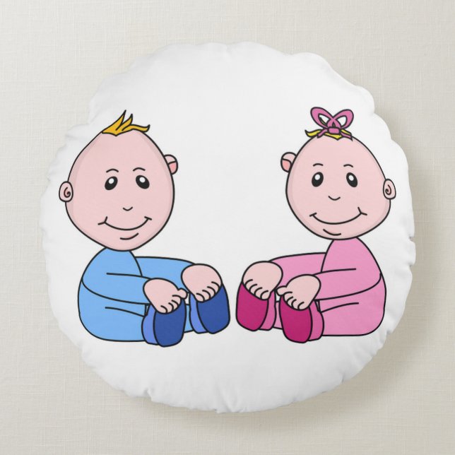 TWINS ROUND CUSHION (Front)