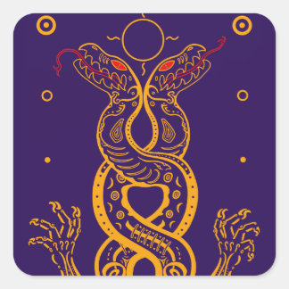 Twins Square Sticker