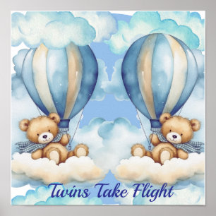Twins Take Flight Poster