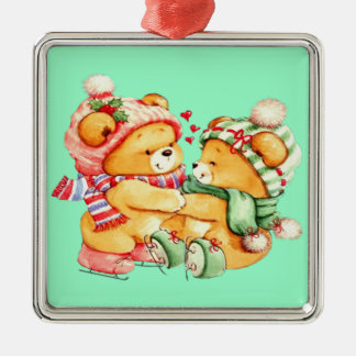 Twins Teddy Bear Christmas Ornament (boy/girl or g
