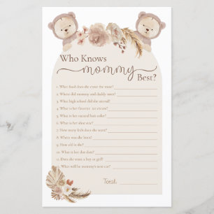 Twins Teddy Bear Who Knows Mummy Best Shower Game