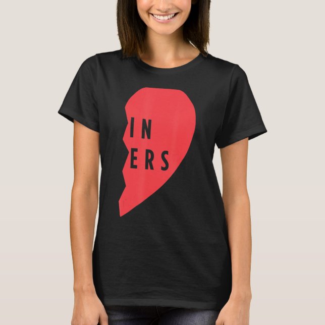 Twins   Twin Sisters Heart Matching T-Shirt (Front)
