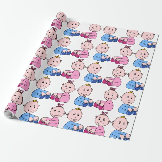 TWINS WRAPPING PAPER (Unrolled)