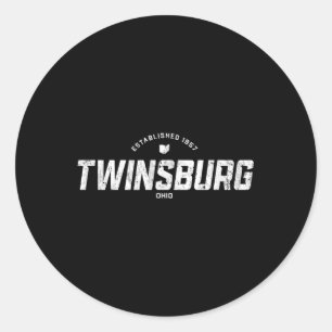 Twinsburg Ohio Oh Vintage Athletic Sports Logo Classic Round Sticker