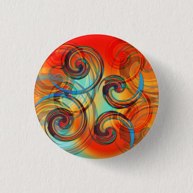 Twirl 3 Cm Round Badge (Front)