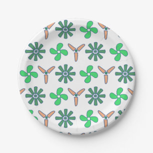 Twirl and Spin Boys Birthday Paper Plate