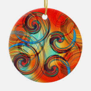 Twirl Ceramic Tree Decoration