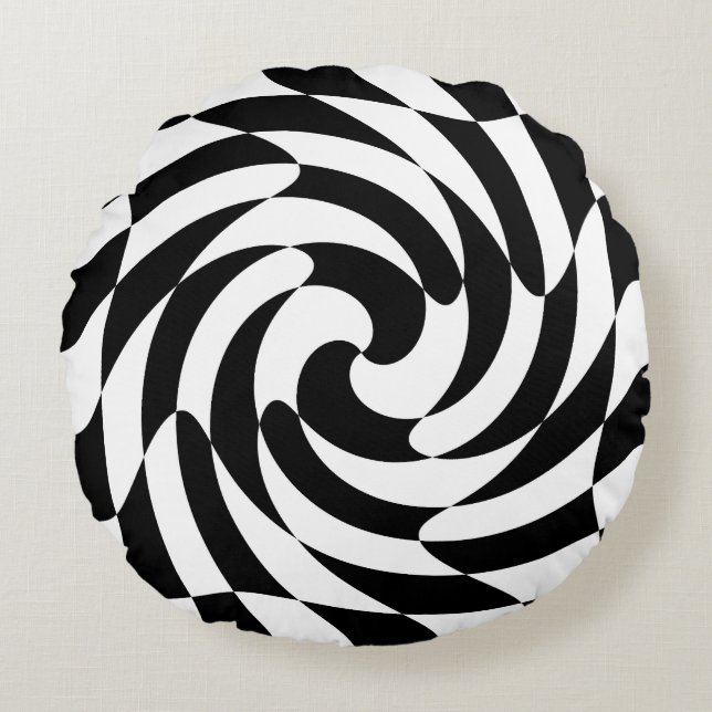 Twirl Chess Round Cushion (Front)