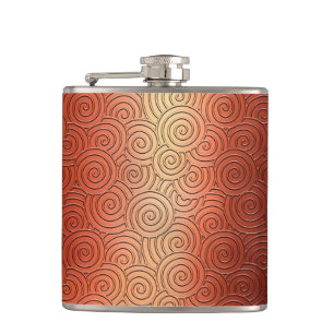 Twirl Copper Texture Hip Flask
