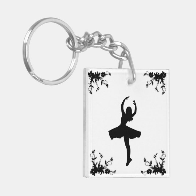 Twirl Dancer Name on Back Key Ring (Front Left)