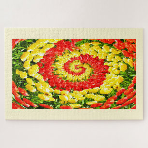 Twirl of tulips jigsaw puzzle