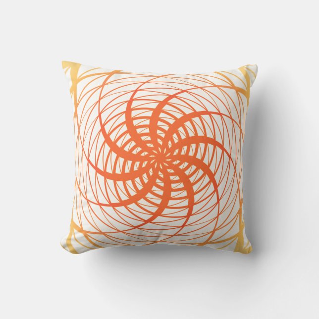 Twirl Orange Cushion (Front)