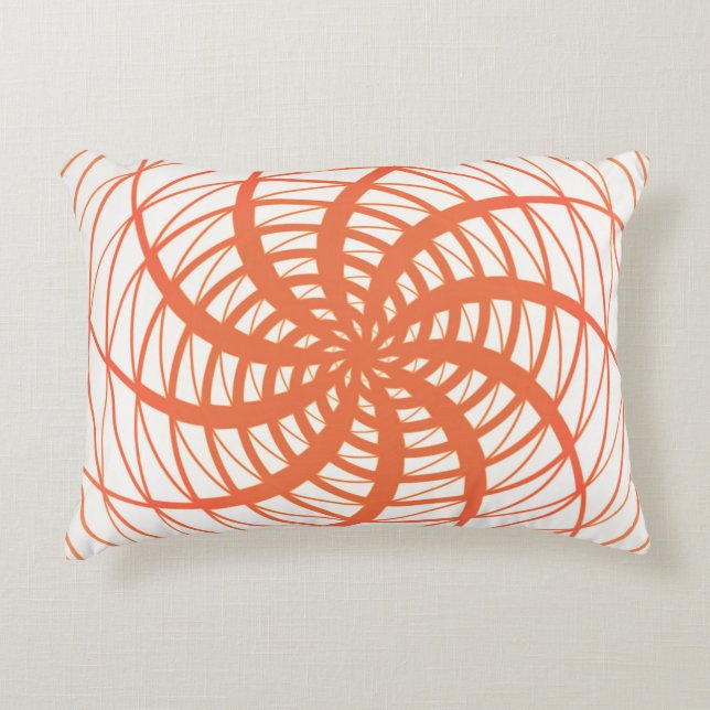 Twirl Orange Decorative Cushion (Front)
