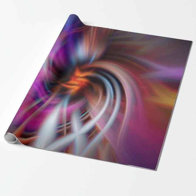 Twirling Abstract Wrapping Paper (Unrolled)