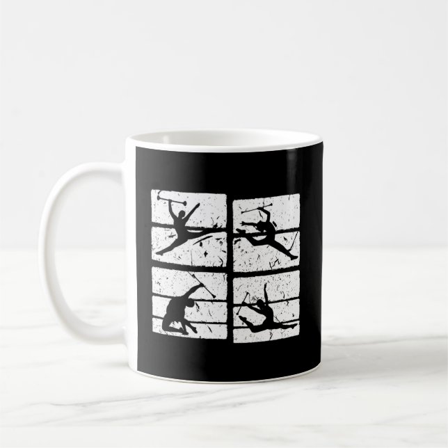 Twirling Batons Dance Twirler Coffee Mug (Left)
