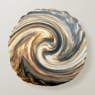 Twirling clouds..... round cushion