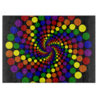 Twirling Colour Wheel on Black Cutting Board