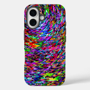 Twirling Colours Zigzag Pattern iPhone 16 Case