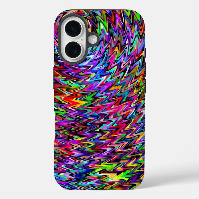 Twirling Colours Zigzag Pattern Case-Mate iPhone Case (Back)