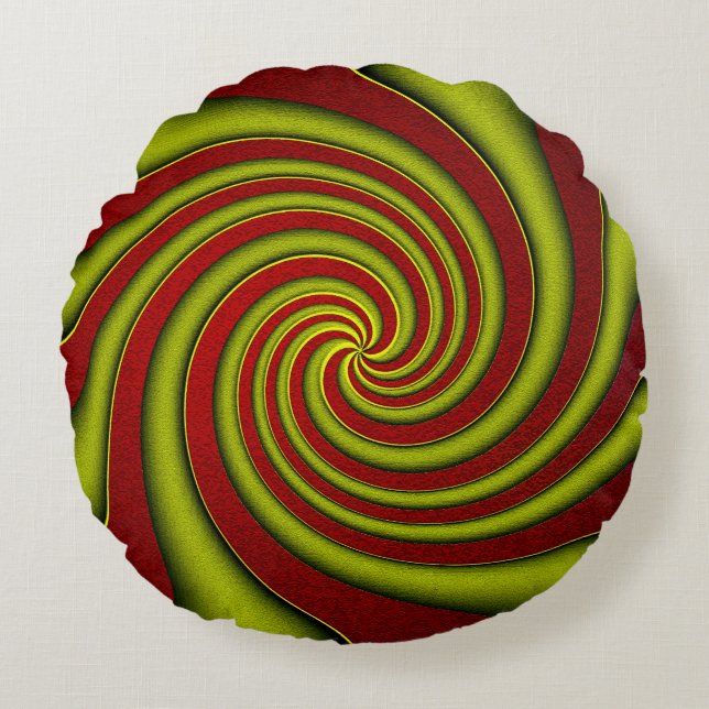 Twirling Leaf....... Round Cushion (Front)