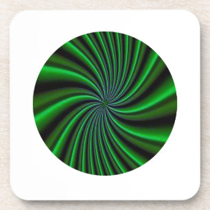 Twirly Green Design Coaster