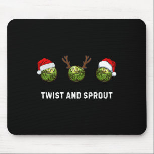 Twist And Sprout Christmas Dad Gift Brussel Sprout Mouse Pad