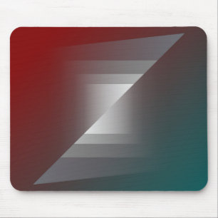 Twist of grey on teal burgundy mouse pad
