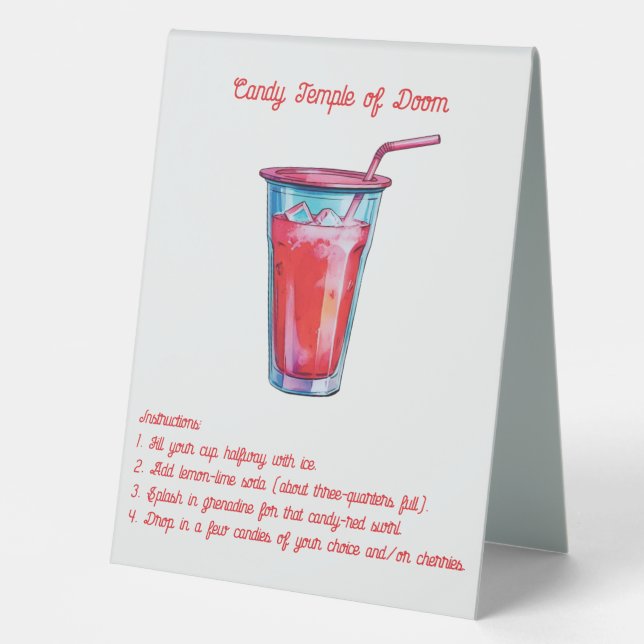 Twist on a Shirley Temple Self-Serve Mocktail Sign (Front)