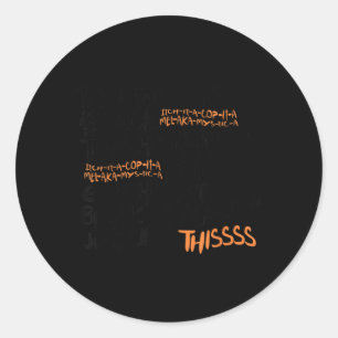 Twist The Bones Black Cat Halloween Costume Gift Classic Round Sticker